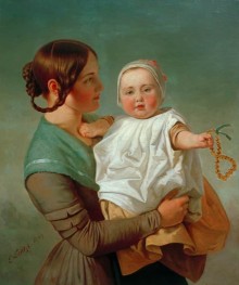 Die Bernsteinkette, 1847 von Leutze | Giclée Leinwand-Kunstdruck
