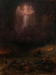Engel auf dem Schlachtfeld, 1864 von Leutze | Giclée Leinwand-Kunstdruck