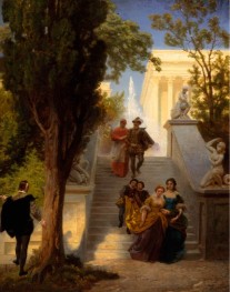 Tasso und Leonore, 1859 von Leutze | Giclée Leinwand-Kunstdruck