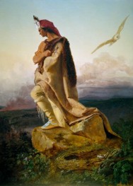 Der letzte Mohikaner, 1850 von Leutze | Giclée Leinwand-Kunstdruck