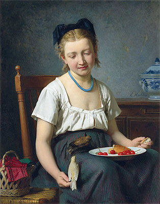 The Snack, 1870 | Emile Auguste Hublin | Giclée Canvas Print