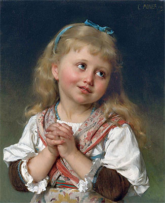 The Prayer, 1881 | Emile Munier