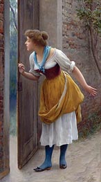 Eugen de Blaas | The Eavesdropper, 1906 | Giclée Canvas Print