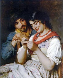 Eugen de Blaas | The Seamstress, 1884 | Giclée Canvas Print