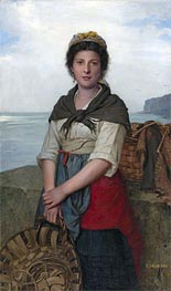 The Fishergirl, n.d. von Eugene-Marie Salanson | Leinwand Kunstdruck