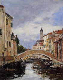 Small Canal in Venice | Eugene Boudin | Painting Reproduction