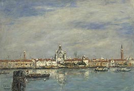 Der Canal Grande, Venedig, 1895 von Eugene Boudin | Leinwand Kunstdruck