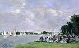 Regatta at Argenteuil, 1866 by Eugene Boudin | Canvas Print
