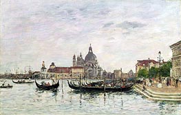 Santa Maria della Salute and the Dogana, Venice, 1895 by Eugene Boudin | Canvas Print