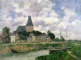 Quittebeuf, 1893 by Eugene Boudin | Canvas Print
