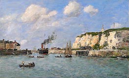Eugene Boudin | The Entree of the Harbour, Dieppe | Giclée Canvas Print