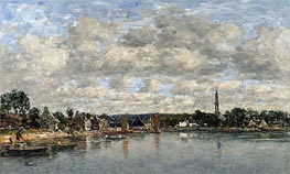 Hopital-Camfrout, Le Bourg | Eugene Boudin | Painting Reproduction