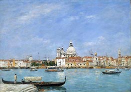 Venice, Santa Maria della Salute from San Giorgio, 1895 by Eugene Boudin | Canvas Print