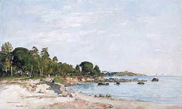 Juan-les-pins, the Bay and the Shore | Eugene Boudin | Gemälde Reproduktion