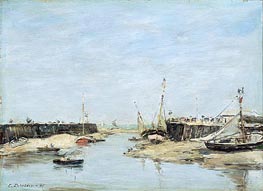 Trouville Les Jetees a Maree Basse, 1885 by Eugene Boudin | Canvas Print