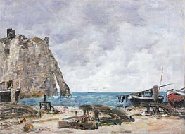 Beach at Etretat | Eugene Boudin | Gemälde Reproduktion