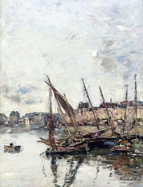 The Harbour of Trouville, Low Tide | Eugene Boudin | Painting Reproduction