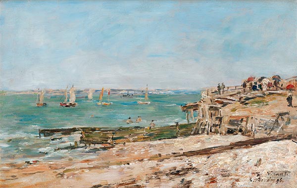 Villerville, das Ufer, 1896 | Eugene Boudin | Giclée Leinwand Kunstdruck
