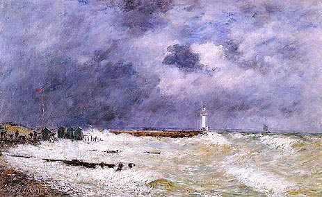 Le Havre, Heavy Winds off of Frascati, 1896 | Eugene Boudin | Giclée Canvas Print