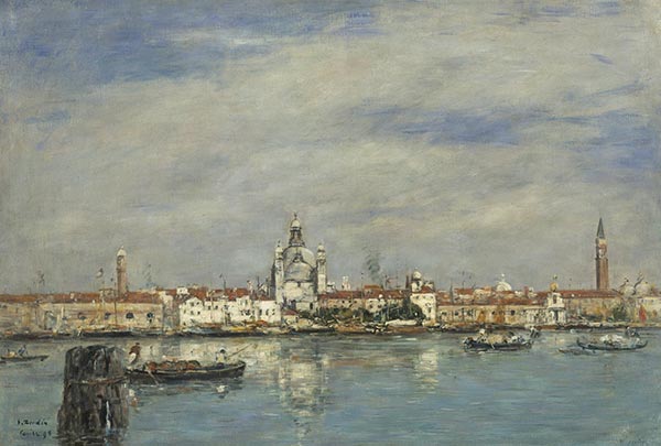 Der Canal Grande, Venedig, 1895 | Eugene Boudin | Giclée Leinwand Kunstdruck