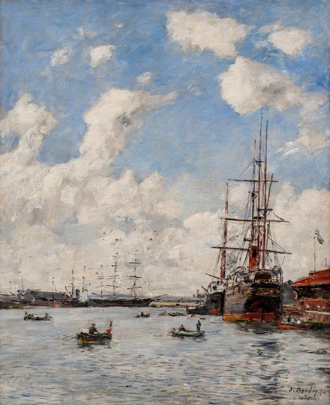 Le Havre, das Eure-Becken, 1894 | Eugene Boudin | Giclée Leinwand-Kunstdruck