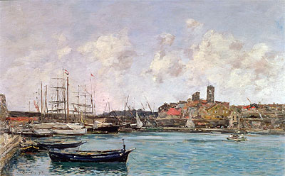 View of Antibes, 1893 | Eugene Boudin | Giclée Leinwand Kunstdruck