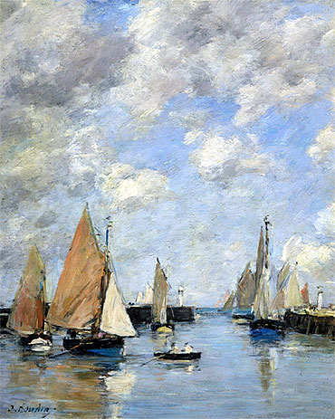 The Jetty at High Tide, Trouville, n.d. | Eugene Boudin | Giclée Canvas Print