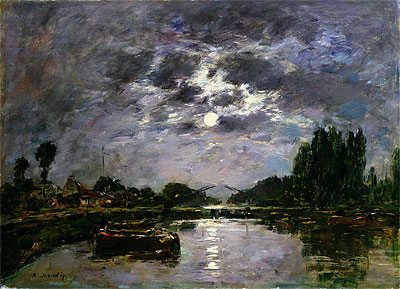 Eugene Boudin | The Effect of the Moon, 1891 | Giclée Canvas Print