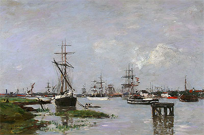 The Port at Anvers, c.1871/74 | Eugene Boudin | Giclée Canvas Print
