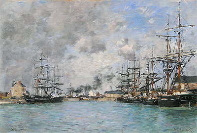 Deauville, das Bassin, c.1880/85 | Eugene Boudin