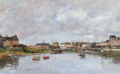 Eugene Boudin | The Harbour at Trouville, 1880 | Giclée Canvas Print