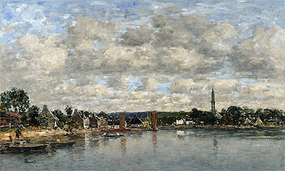 Hopital-Camfrout, Le Bourg, 1872 | Eugene Boudin | Giclée Canvas Print