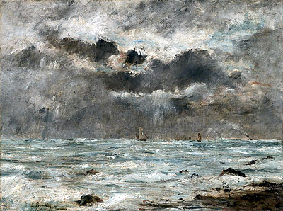 The Coast at Trouville, 1865 | Eugene Boudin | Giclée Leinwand Kunstdruck