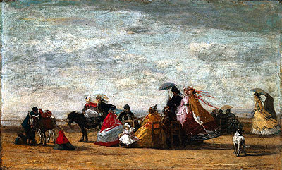 Beach Scene, 1867 | Eugene Boudin | Giclée Leinwand Kunstdruck