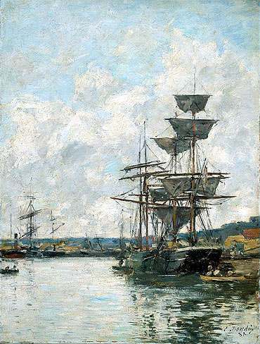 Ships at Le Havre, 1887 | Eugene Boudin | Giclée Canvas Print