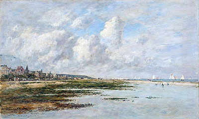 Deauville at Low Tide, 1897 | Eugene Boudin | Giclée Leinwand Kunstdruck