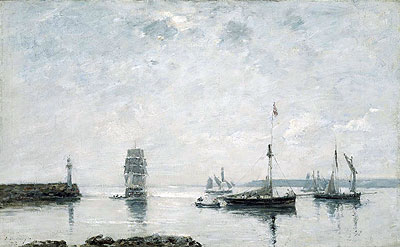 Harbor Entrance, 1873 | Eugene Boudin | Giclée Canvas Print