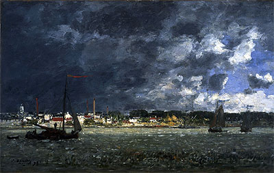 Storm over Antwerp, 1872 | Eugene Boudin | Giclée Leinwand Kunstdruck