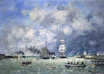 Port of Le Havre, 1887 | Eugene Boudin | Giclée Leinwand Kunstdruck