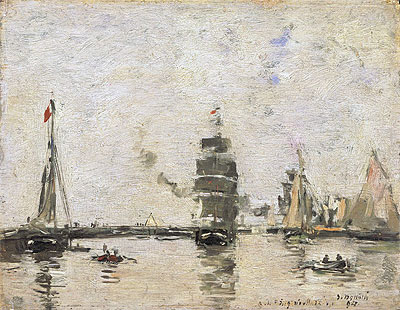Boote im Hafen von Trouville, 1894 | Eugene Boudin
