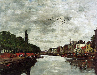 A Canal near Brussels, 1891 | Eugene Boudin | Giclée Canvas Print