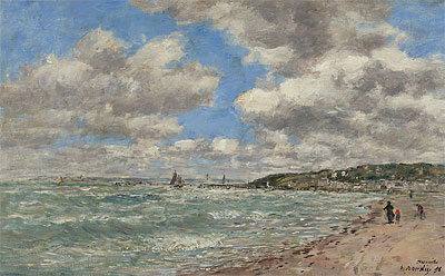 The Shore of Deauville, 1896 | Eugene Boudin | Giclée Leinwand Kunstdruck