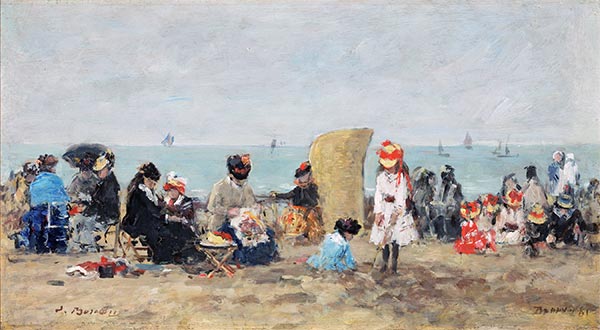 Szene am Strand von Trouville, 1881 | Eugene Boudin
