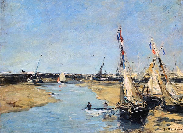 Low Tide near Trouville, c.1883/87 | Eugene Boudin | Giclée Canvas Print