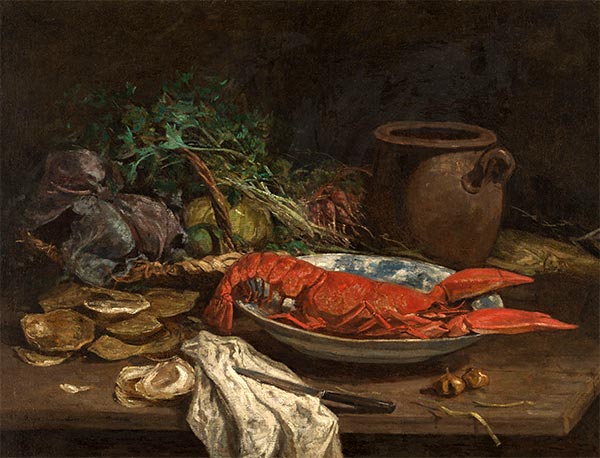 Still Life with Lobster, c.1854/57 | Eugene Boudin | Giclée Canvas Print