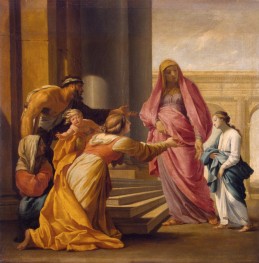 Die Darstellung Mariens im Tempel, 1641 von Eustache Le Sueur | Leinwand-Kunstdruck
