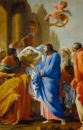 Christus erweckt den Sohn der Witwe von Nain, c.1640 von Eustache Le Sueur | Leinwand-Kunstdruck
