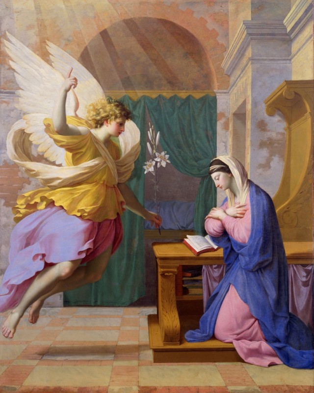 Die Verkündigung, 1650 | Eustache Le Sueur | Giclée Leinwand-Kunstdruck