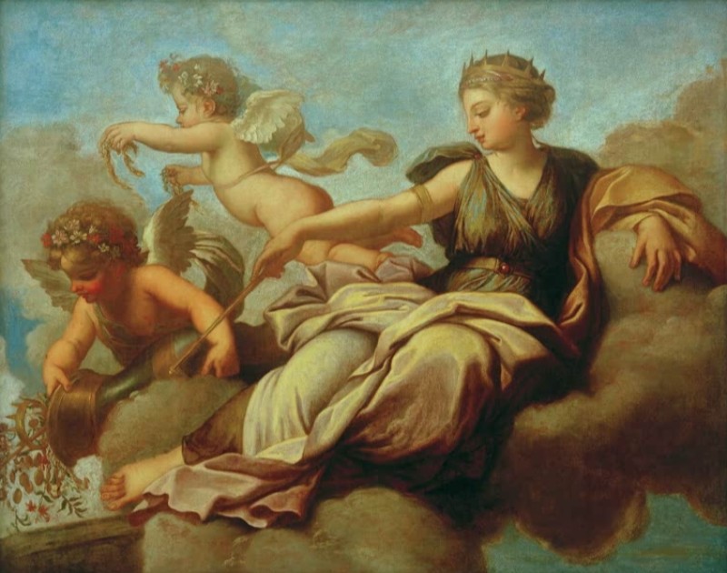 Juno Verteilt Almosen über Karthago, c.1653/55 | Eustache Le Sueur | Giclée Leinwand-Kunstdruck
