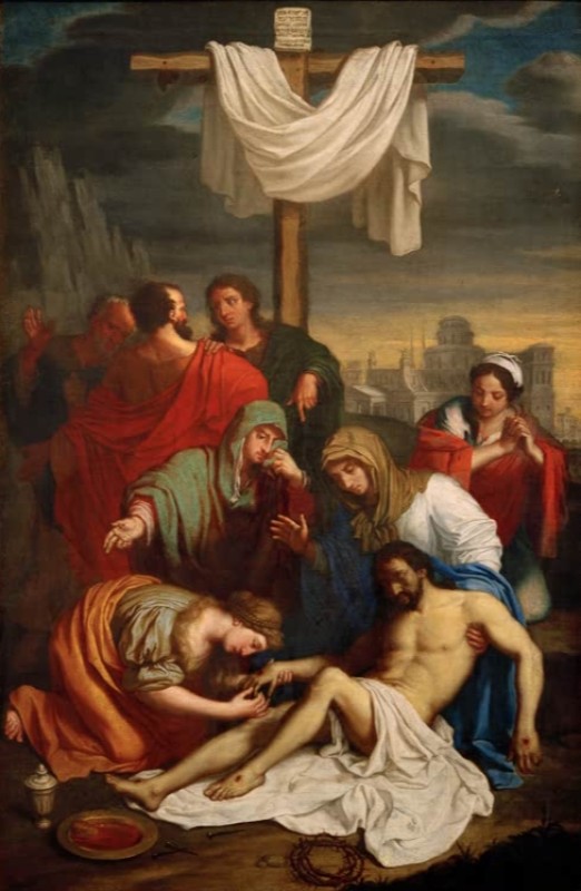 Kreuzabnahme Christi, c.1650 | Eustache Le Sueur | Giclée Leinwand-Kunstdruck